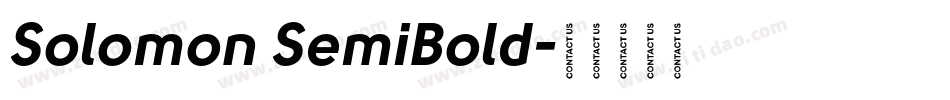 Solomon SemiBold字体转换
